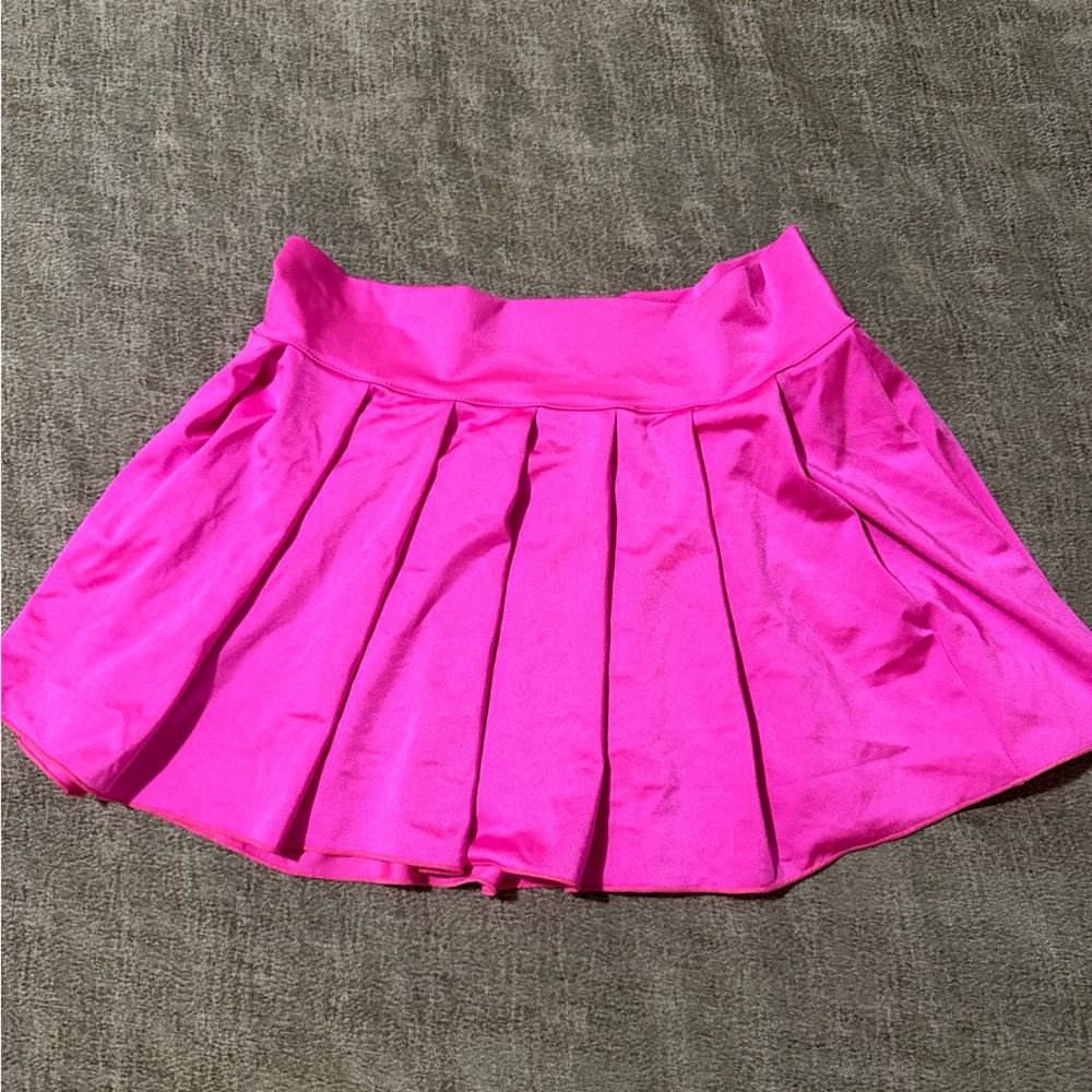 Hot pink mini rave festival skirt